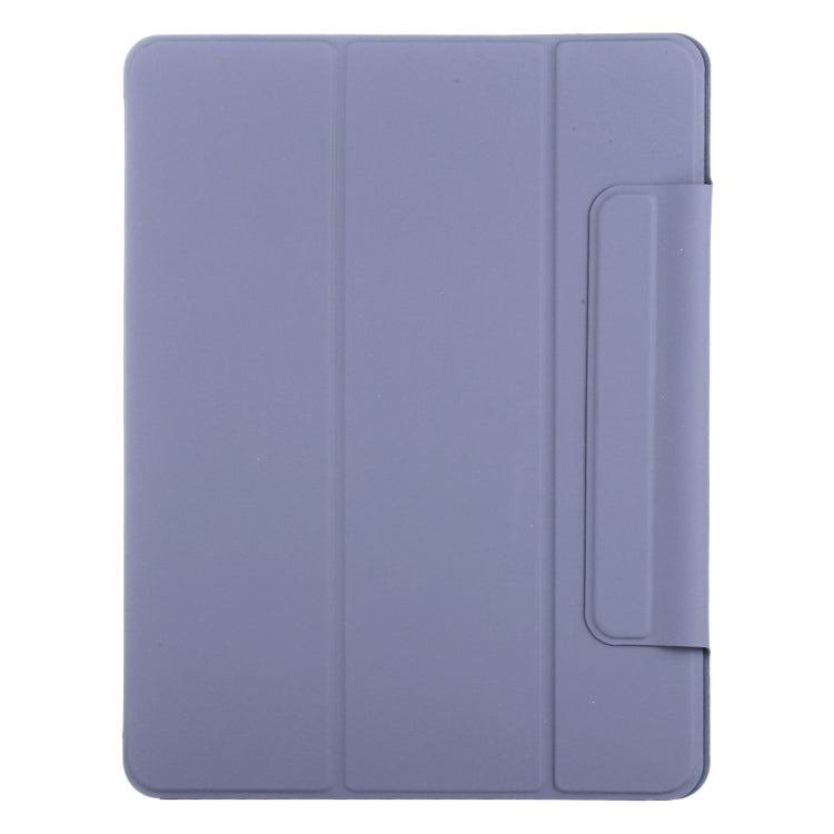 For iPad Pro 13 2024 Double-sided Clip Fixed Buckle Magnetic PU Leather Smart Tablet Case(Purple) - iPad Pro 13 2024 Cases by buy2fix | Online Shopping UK | buy2fix