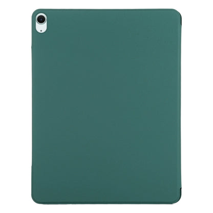 For iPad Air 11 2024 Double-sided Clip Fixed Buckle Magnetic PU Leather Smart Tablet Case(Dark Green) - iPad Air 11 2024 Cases by buy2fix | Online Shopping UK | buy2fix