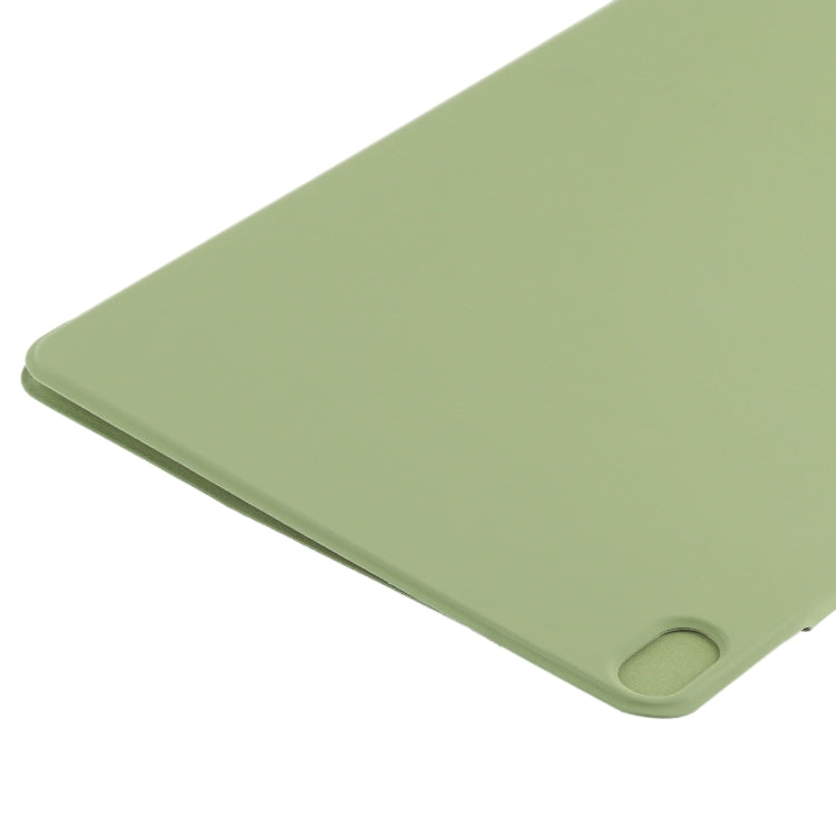 For iPad Air 11 2024 Double-sided Clip Fixed Buckle Magnetic PU Leather Smart Tablet Case(Grass Green) - iPad Air 11 2024 Cases by buy2fix | Online Shopping UK | buy2fix