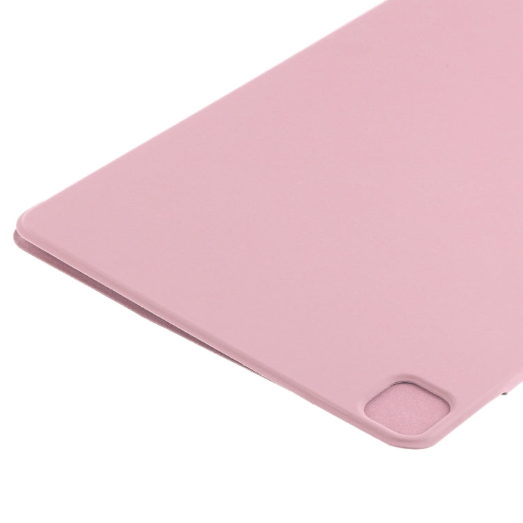 For iPad Pro 11 2024 Double-sided Clip Fixed Buckle Magnetic PU Leather Smart Tablet Case(Light Pink) - iPad Pro 11 2024 Cases by buy2fix | Online Shopping UK | buy2fix