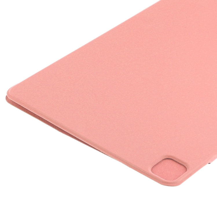 For iPad Pro 11 2024 Double-sided Clip Fixed Buckle Magnetic PU Leather Smart Tablet Case(Pink) - iPad Pro 11 2024 Cases by buy2fix | Online Shopping UK | buy2fix