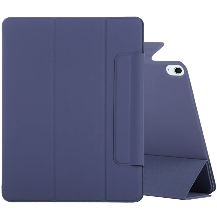 For iPad Air 13 2024 Double-sided Clip Fixed Buckle Magnetic PU Leather Smart Tablet Case(Dark Blue) - iPad Air 13 2024 Cases by buy2fix | Online Shopping UK | buy2fix