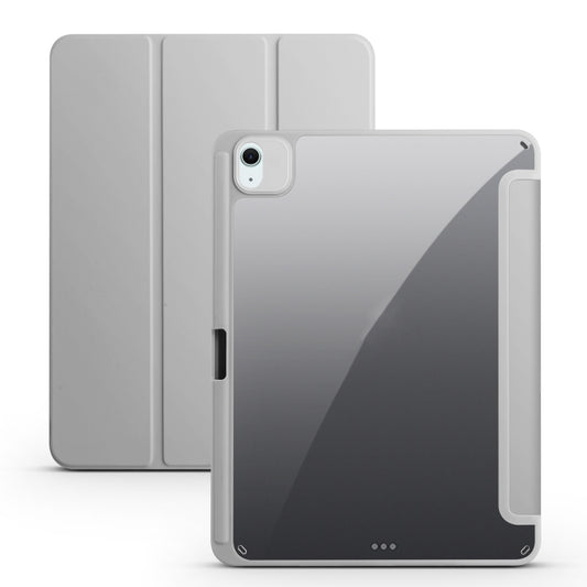 For iPad Air 11 2024 Acrylic 3-folding Smart Leather Tablet Case(Gray) - iPad Air 11 2024 Cases by buy2fix | Online Shopping UK | buy2fix