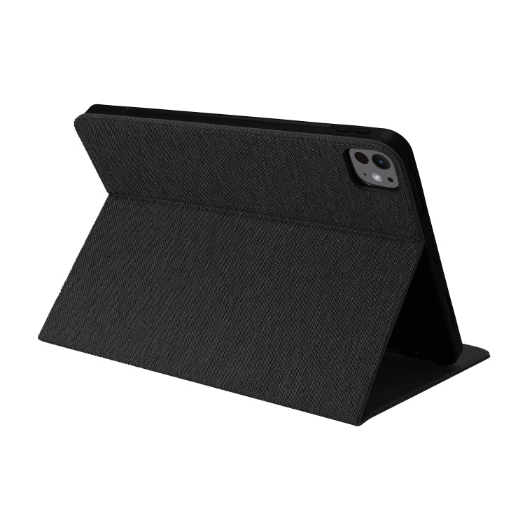 For iPad Pro 11 2024 Fabric Leather Tablet Case(Black) - iPad Pro 11 2024 Cases by buy2fix | Online Shopping UK | buy2fix