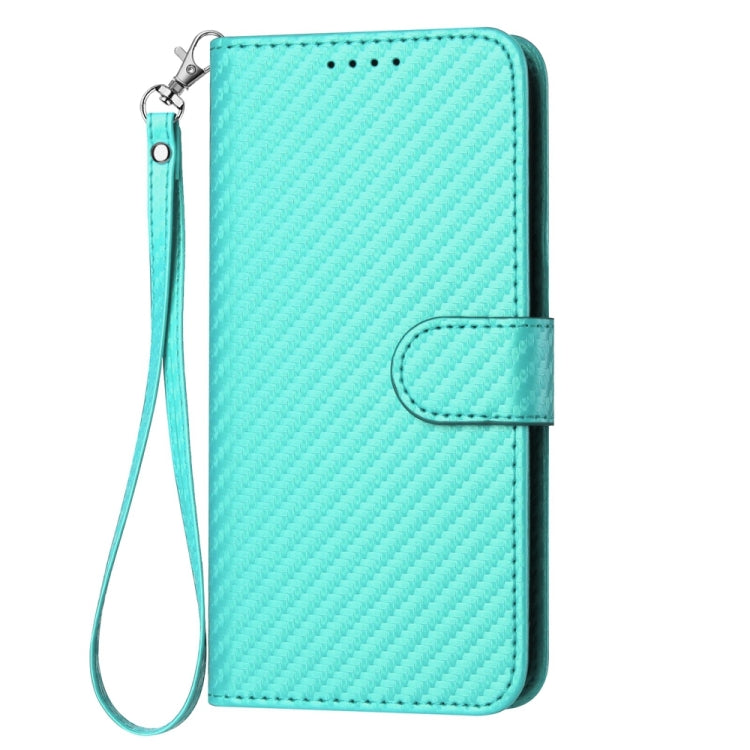 For Xiaomi Redmi K70 / K70 Pro YX0070 Carbon Fiber Buckle Leather Phone Case with Lanyard(Light Blue) - K70 Cases by buy2fix | Online Shopping UK | buy2fix