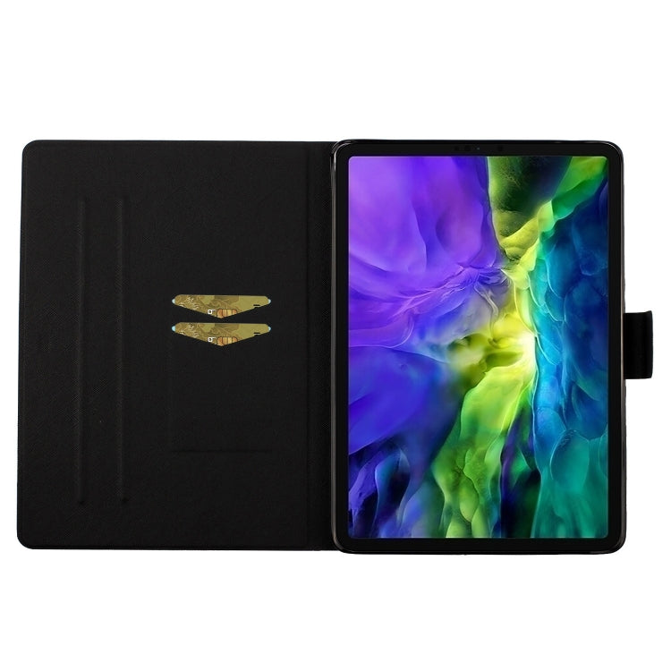 For iPad Pro 11 2024 Voltage Coloured Drawing Smart Leather Tablet Case(Feather) - iPad Pro 11 2024 Cases by buy2fix | Online Shopping UK | buy2fix