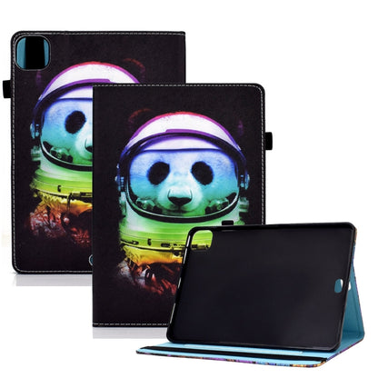 For iPad Pro 11 2024 Painted Elastic Band Smart Leather Tablet Case(Space Bear) - iPad Pro 11 2024 Cases by buy2fix | Online Shopping UK | buy2fix