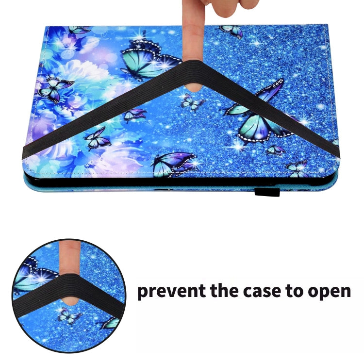 For iPad Pro 11 2024 Painted Elastic Band Smart Leather Tablet Case(Butterfly) - iPad Pro 11 2024 Cases by buy2fix | Online Shopping UK | buy2fix