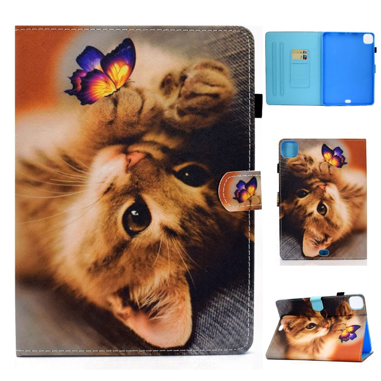 For iPad Pro 11 2024 Painted Stitching Smart Leather Tablet Case(Butterfly Cat) - iPad Pro 11 2024 Cases by buy2fix | Online Shopping UK | buy2fix