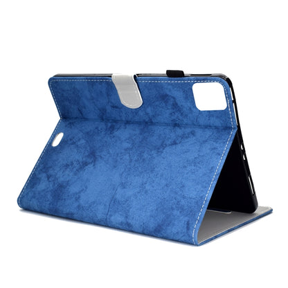 For iPad Pro 11 2024 Marble Style Cloth Texture Smart Leather Tablet Case(Blue) - iPad Pro 11 2024 Cases by buy2fix | Online Shopping UK | buy2fix