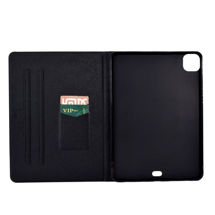 For iPad Pro 11 2024 Colored Drawing Smart Leather Tablet Case(Tiger) - iPad Pro 11 2024 Cases by buy2fix | Online Shopping UK | buy2fix