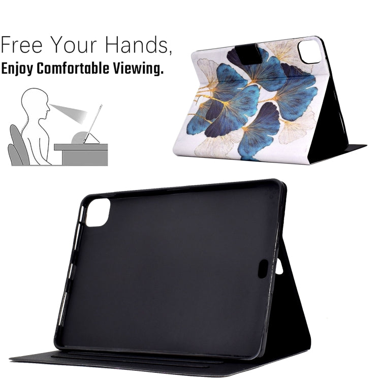 For iPad Pro 11 2024 Colored Drawing Smart Leather Tablet Case(Leaf) - iPad Pro 11 2024 Cases by buy2fix | Online Shopping UK | buy2fix