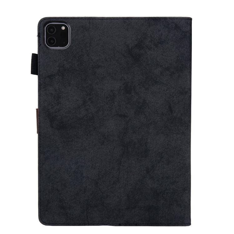 For iPad Pro 11 2024 Cloth Texture Leather Tablet Case(Black) - iPad Pro 11 2024 Cases by buy2fix | Online Shopping UK | buy2fix