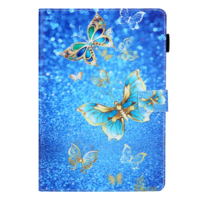 For iPad Pro 11 2024 Colored Drawing Leather Smart Tablet Case(Golden Butterfly) - iPad Pro 11 2024 Cases by buy2fix | Online Shopping UK | buy2fix