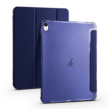 For iPad Air 11 2024 3-fold TPU Leather Smart Tablet Case with Pen Slot(Dark Blue) - iPad Air 11 2024 Cases by buy2fix | Online Shopping UK | buy2fix