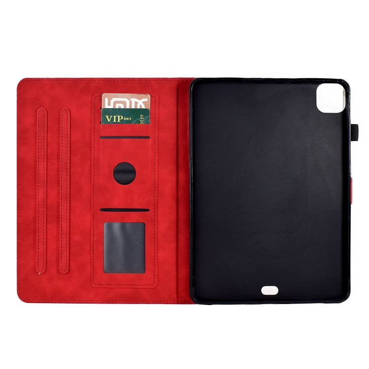 For iPad Pro 11 2024 Fortune Tree Embossed Leather Smart Tablet Case(Red) - iPad Pro 11 2024 Cases by buy2fix | Online Shopping UK | buy2fix