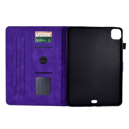 For iPad Pro 11 2024 Fortune Tree Embossed Leather Smart Tablet Case(Purple) - iPad Pro 11 2024 Cases by buy2fix | Online Shopping UK | buy2fix