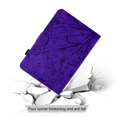 For iPad Pro 11 2024 Fortune Tree Embossed Leather Smart Tablet Case(Purple) - iPad Pro 11 2024 Cases by buy2fix | Online Shopping UK | buy2fix