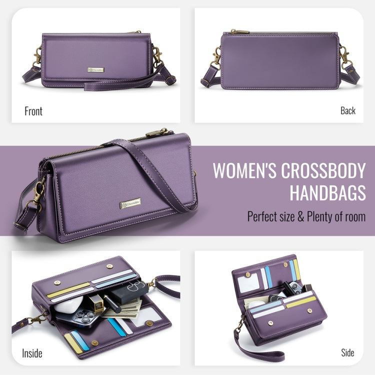 CaseMe ME30 Max Multifunctional Large-Capacity Shoulder Crossbody Phone Bag(Purple) -  by CaseMe | Online Shopping UK | buy2fix