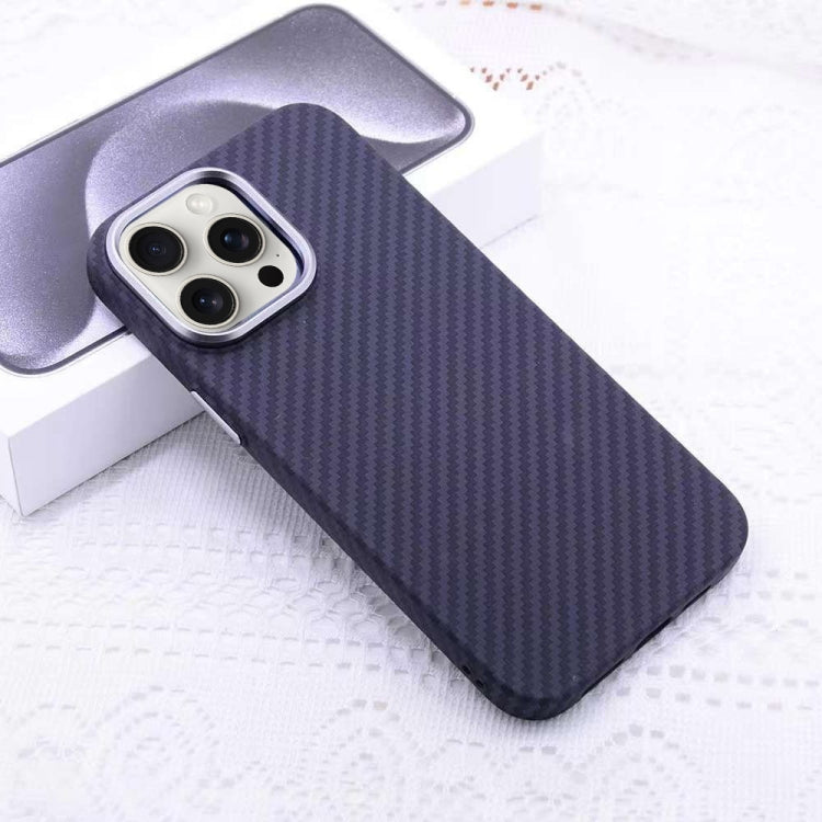 For iPhone 15 Pro Max Kevlar Carbon Fiber Texture MagSafe Magnetic Phone Case(Black) - iPhone 15 Pro Max Cases by buy2fix | Online Shopping UK | buy2fix