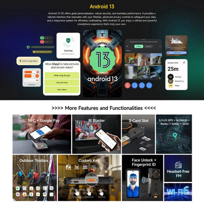 [HK Warehouse] Ulefone Armor 26 Ultra Rugged Phone, 12GB+512GB, 6.78 inch Android 13 MediaTek Dimensity 8020 Octa Core, Network: 5G, NFC(Black) - Ulefone by Ulefone | Online Shopping UK | buy2fix