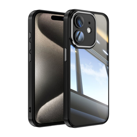 For iPhone 12 Acrylic Hybrid TPU Armor Shockproof Phone Case(Black) - iPhone 12 / 12 Pro Cases by buy2fix | Online Shopping UK | buy2fix