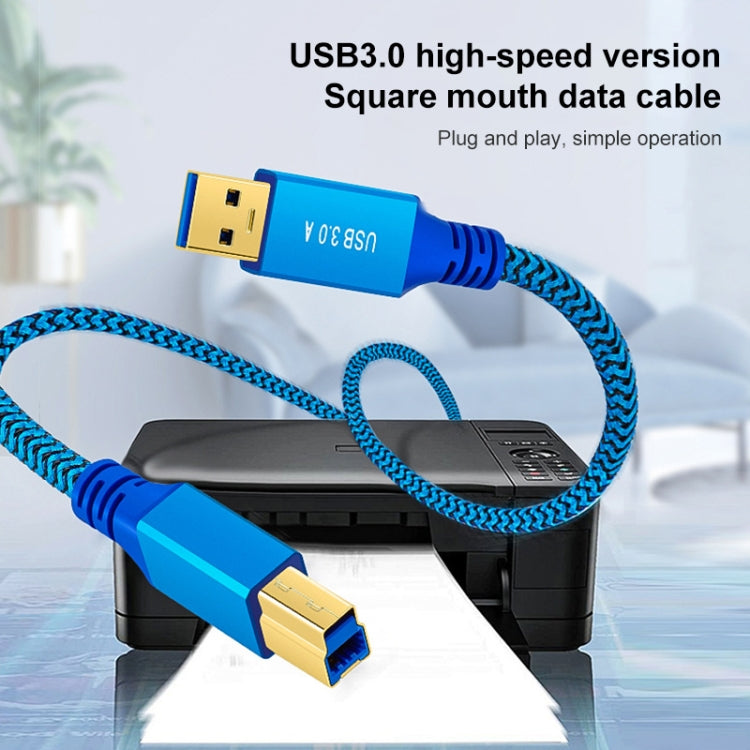 Printer / Hard Disk USB 3.0 A Male to B Male Connector Cable, Length:3m(Blue) - USB 3.0 by buy2fix | Online Shopping UK | buy2fix