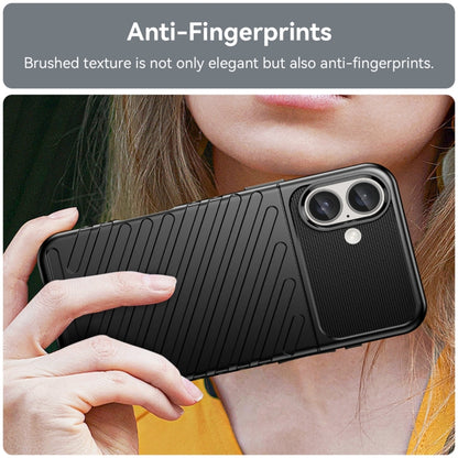 For iPhone 16 Plus Thunderbolt Shockproof Soft TPU Phone Case(Black) - iPhone 16 Plus Cases by buy2fix | Online Shopping UK | buy2fix