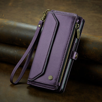 For Samsung Galaxy A23 CaseMe C36 Card Slots Zipper Wallet RFID Anti-theft Leather Phone Case(Purple) - Galaxy Phone Cases by CaseMe | Online Shopping UK | buy2fix