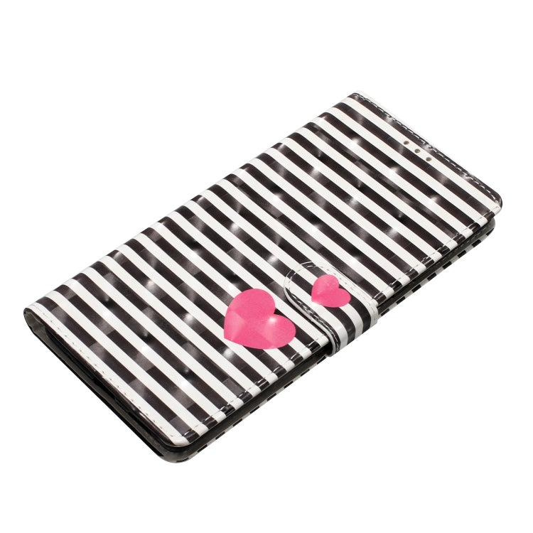 For iPhone 16 Pro 3D Pattern Leather Phone Case(Striped Heart) - iPhone 16 Pro Cases by buy2fix | Online Shopping UK | buy2fix