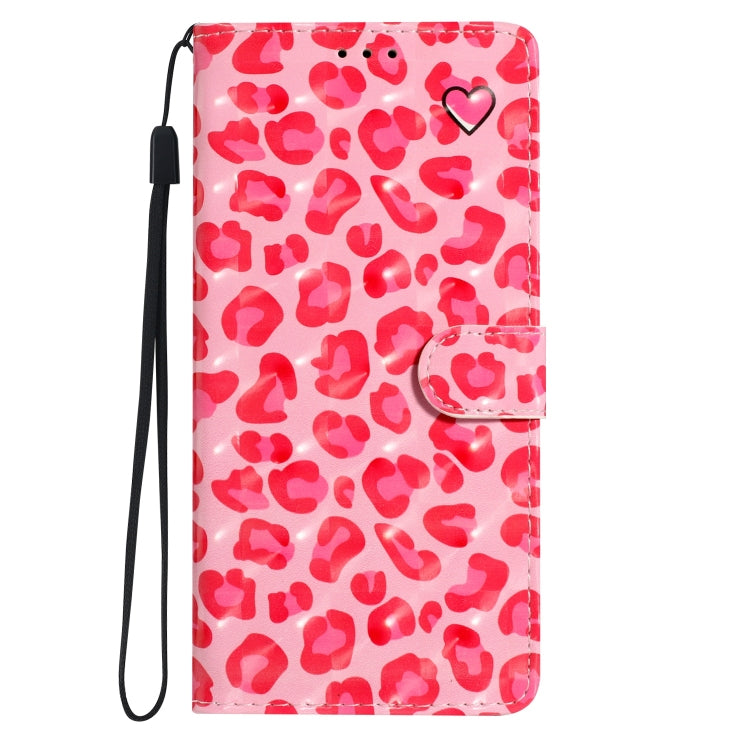 For Google Pixel 9 / 9 Pro 3D Pattern Leather Phone Case(Pink Leopard Print) - Google Cases by buy2fix | Online Shopping UK | buy2fix