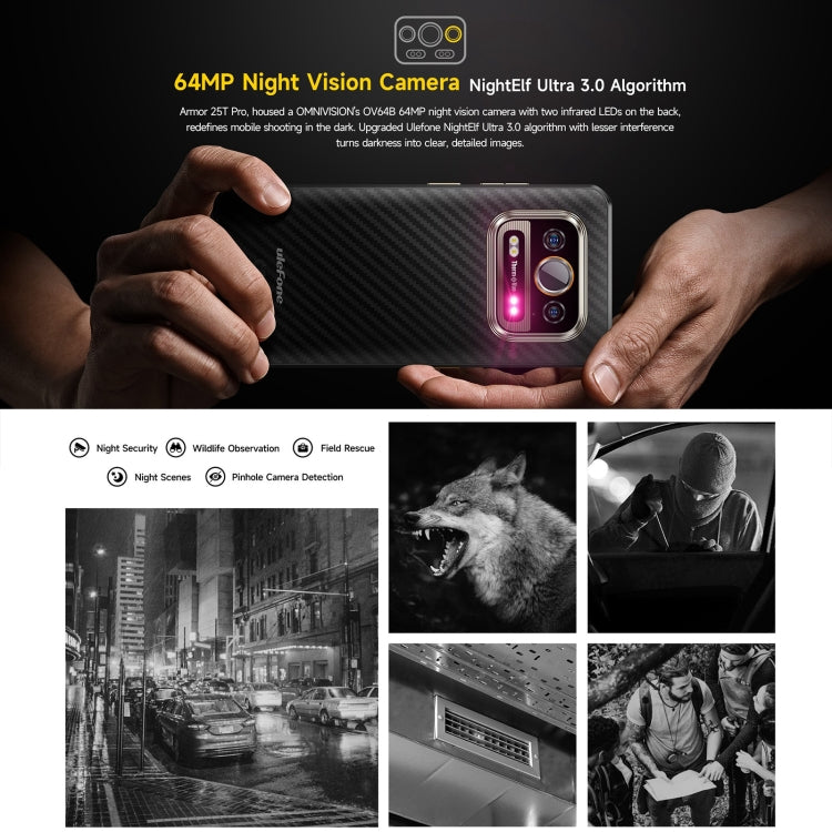 [HK Warehouse] Ulefone Armor 25T Pro Rugged Phone, 6GB+256GB, Thermal Imaging, 6.78 inch Android 14 MediaTek Dimensity 6300 Octa Core, Network: 5G, NFC(Frost Black) - Ulefone by Ulefone | Online Shopping UK | buy2fix