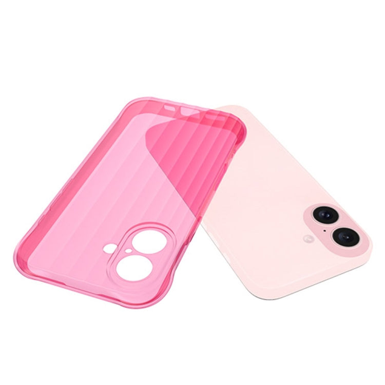 For iPhone 16 Plus Water Ripple Fine Hole TPU Phone Case(Pink) - iPhone 16 Plus Cases by buy2fix | Online Shopping UK | buy2fix