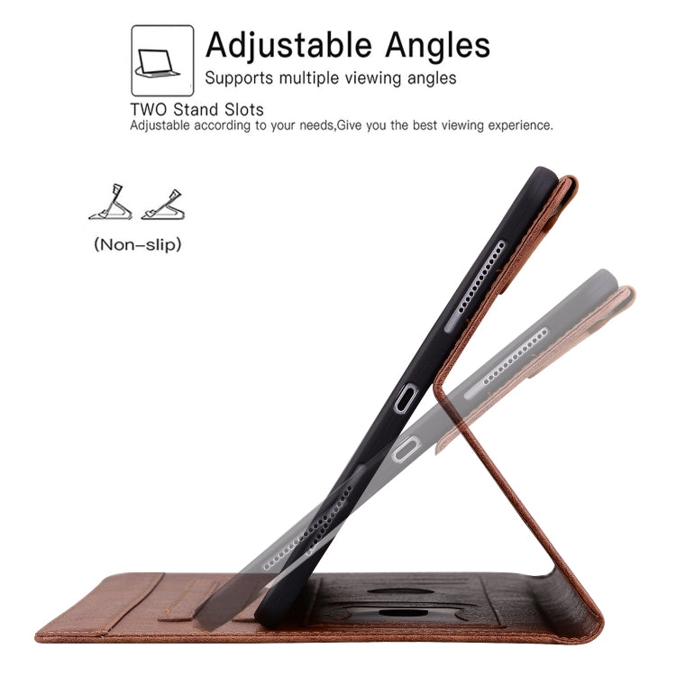 For iPad Air 11 2024 / Air 5 / Air 4 Cat Buckle Leather Smart Tablet Case(Brown) - iPad Air 11 2024 Cases by buy2fix | Online Shopping UK | buy2fix