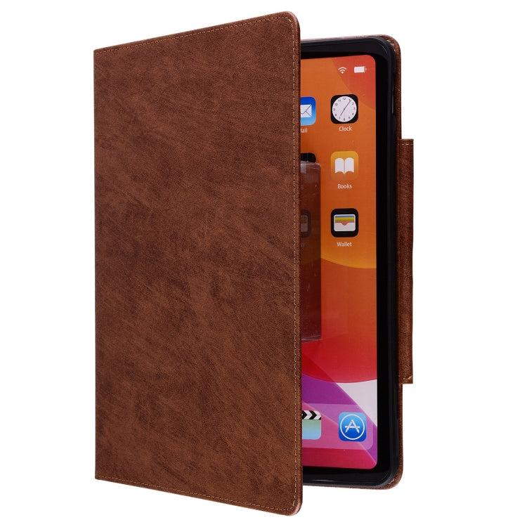 For iPad Air 13 2024 Cat Buckle Leather Smart Tablet Case(Brown) - iPad Air 13 2024 Cases by buy2fix | Online Shopping UK | buy2fix