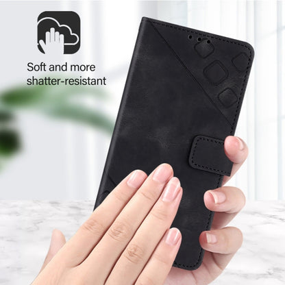 For Blackview Wave 6C Skin Feel Embossed Leather Phone Case(Black) - More Brand by buy2fix | Online Shopping UK | buy2fix