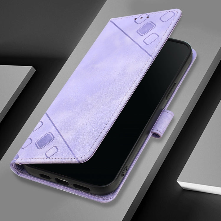 For Blackview Wave 6C Skin Feel Embossed Leather Phone Case(Light Purple) - More Brand by buy2fix | Online Shopping UK | buy2fix