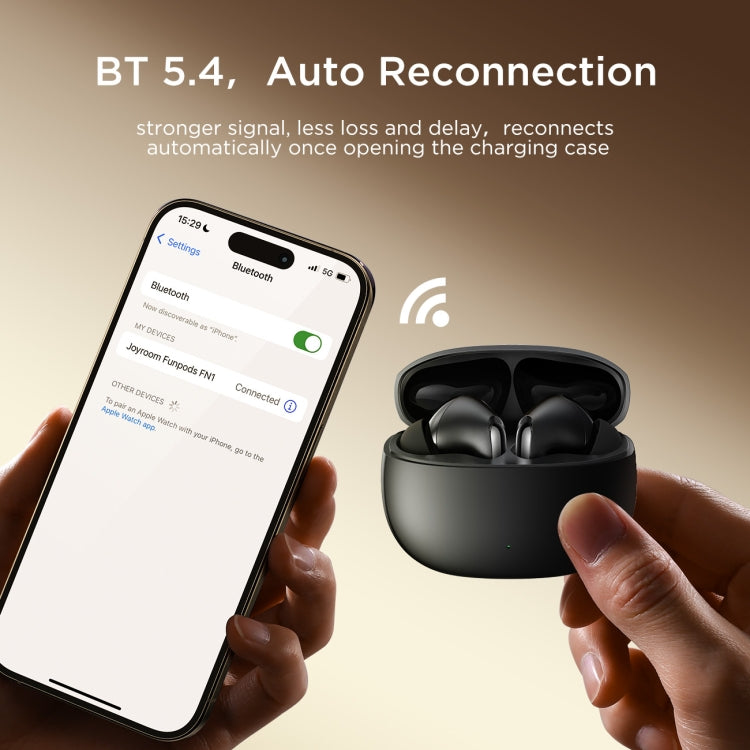 JOYROOM JR-FN1 Funpods Series True Wireless Bluetooth Earphone(Black) - TWS Earphone by JOYROOM | Online Shopping UK | buy2fix