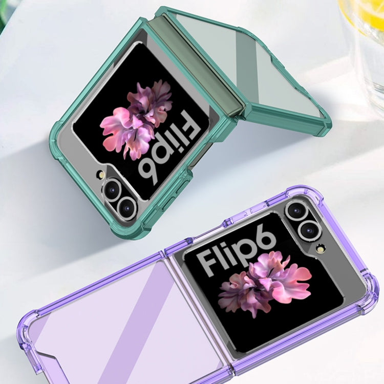 For Samsung Galaxy Z Flip6 GKK Airbag Full Coverage Phone Case with Tempered Film(Transparent) - Galaxy Z Flip6 5G Cases by GKK | Online Shopping UK | buy2fix