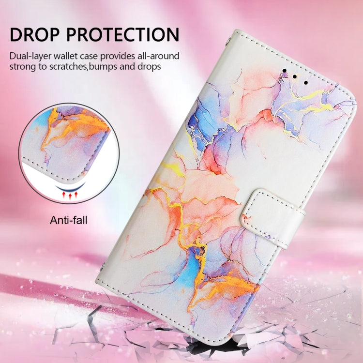 For Blackview Shark 8 PT003 Marble Pattern Flip Leather Phone Case(Galaxy Marble White) - More Brand by buy2fix | Online Shopping UK | buy2fix