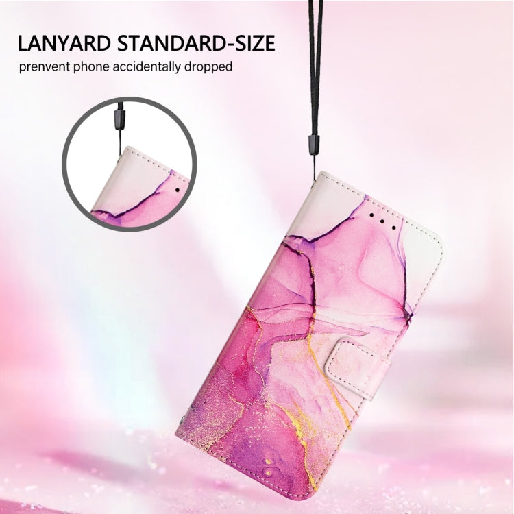 For Blackview Wave 6C PT003 Marble Pattern Flip Leather Phone Case(Pink Purple Gold) - More Brand by buy2fix | Online Shopping UK | buy2fix