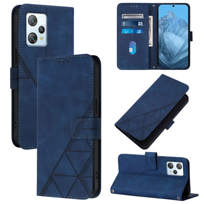 For Blackview A53 Crossbody 3D Embossed Flip Leather Phone Case(Blue) - More Brand by buy2fix | Online Shopping UK | buy2fix