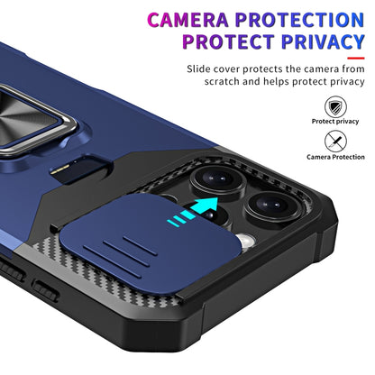 For iPhone 16 Pro Max Camera Shield Card Slot PC+TPU Phone Case(Dark Green) - iPhone 16 Pro Max Cases by buy2fix | Online Shopping UK | buy2fix