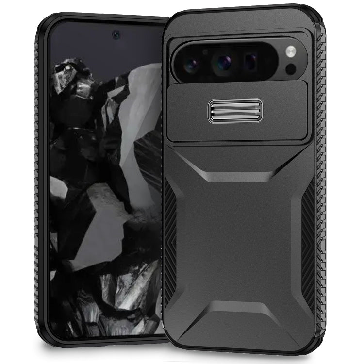 For Google Pixel 9 Pro XL Sliding Camshield Phone Case(Black) - Google Cases by buy2fix | Online Shopping UK | buy2fix