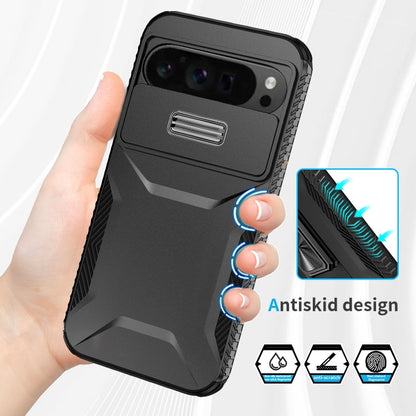 For Google Pixel 9 Pro XL Sliding Camshield Phone Case(Black) - Google Cases by buy2fix | Online Shopping UK | buy2fix