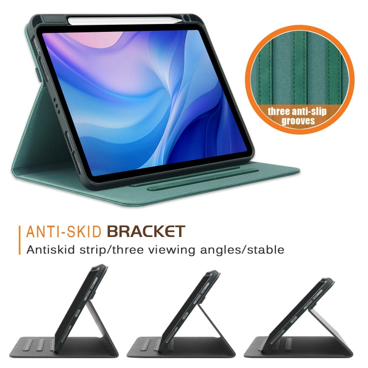 For iPad Air 11 2024 / Pro 11 2022 Front Stand Smart TPU Leather Tablet Case(Green) - iPad Air 11 2024 Cases by buy2fix | Online Shopping UK | buy2fix