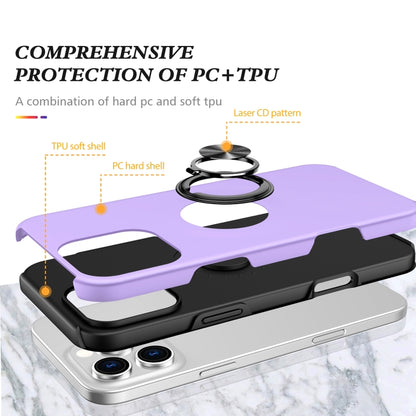 For iPhone 16 Plus Magnetic Ring Holder Phone Case(Purple) - iPhone 16 Plus Cases by buy2fix | Online Shopping UK | buy2fix