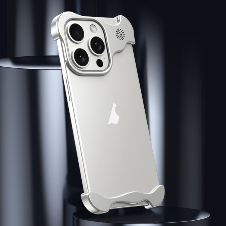 For iPhone 12 Pro Max Aromatherapy Alloy Frameless Phone Case(Silver) - iPhone 12 Pro Max Cases by buy2fix | Online Shopping UK | buy2fix