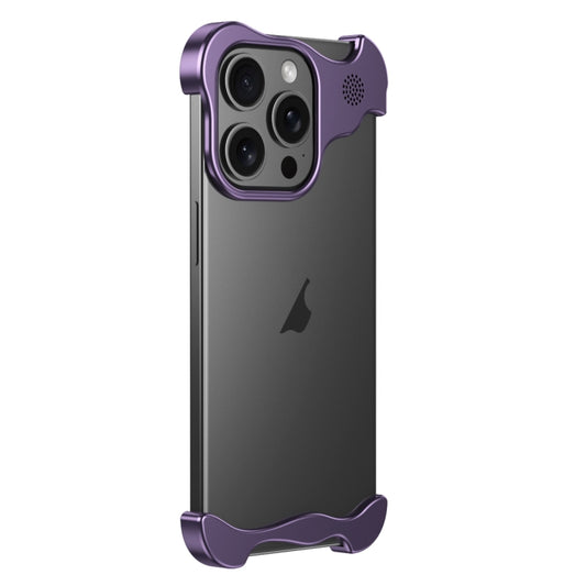 For iPhone 14 Pro Max Aromatherapy Alloy Frameless Phone Case(Purple) - iPhone 14 Pro Max Cases by buy2fix | Online Shopping UK | buy2fix