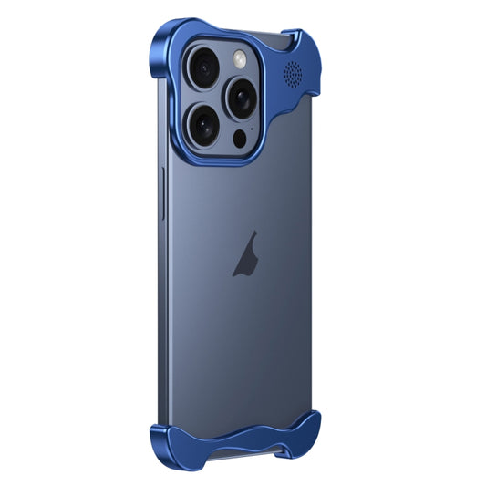 For iPhone 14 Pro Max Aromatherapy Alloy Frameless Phone Case(Blue) - iPhone 14 Pro Max Cases by buy2fix | Online Shopping UK | buy2fix